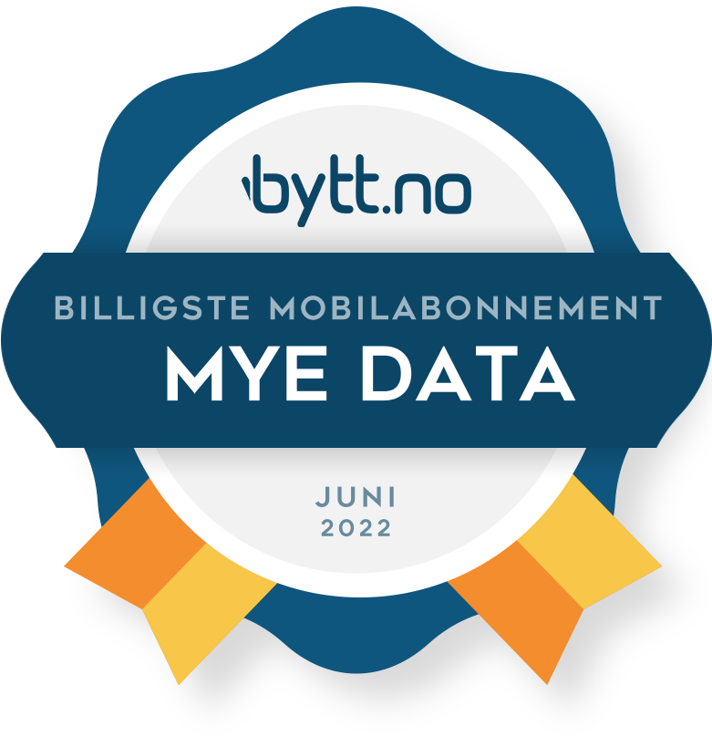 Billigste mobilabonnement med mye data i juni 2022